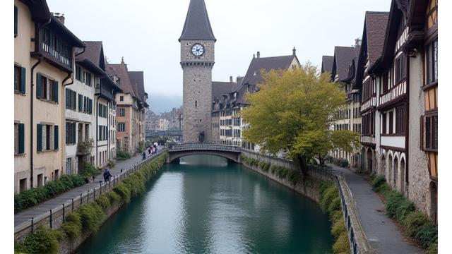 Historic Old City of Bern with its famous Zytglogge clock tower