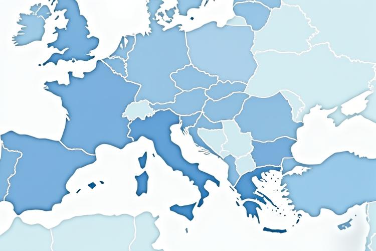 Map showing border crossings between Switzerland and neighboring EU countries