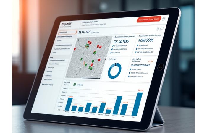 Digital dashboard showing fleet compliance overview