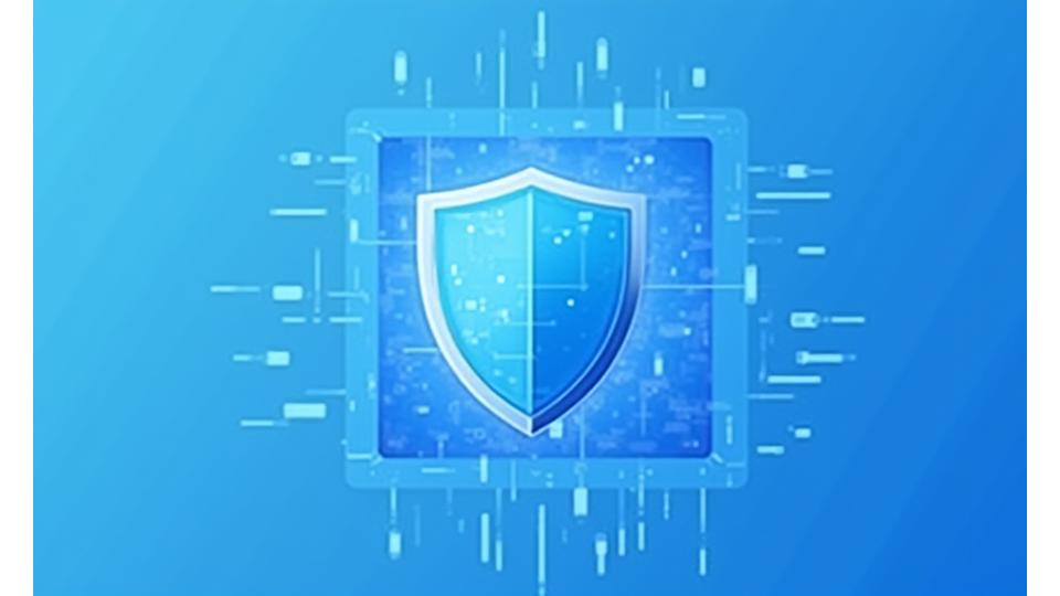 An abstract graphic portraying a protective shield around a digital interface, symbolizing legal limitations and safeguards for ViaTrip's services and intellectual property.